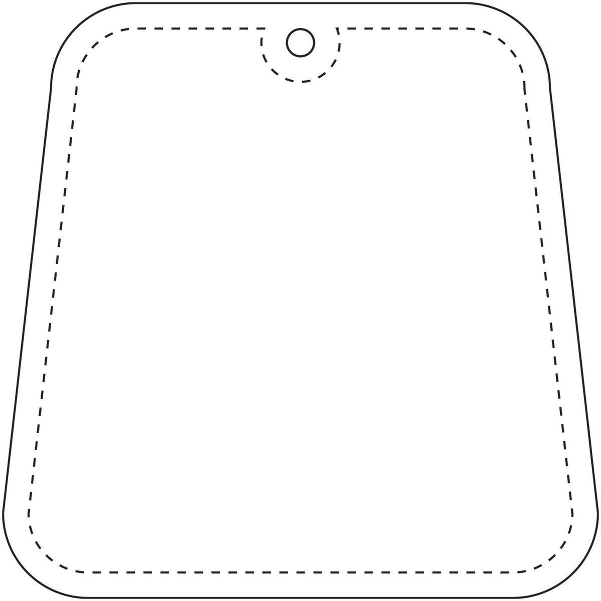 RFX™ H 09 Trapezförmiger reflektierender PVC Anhänger – Neongelb