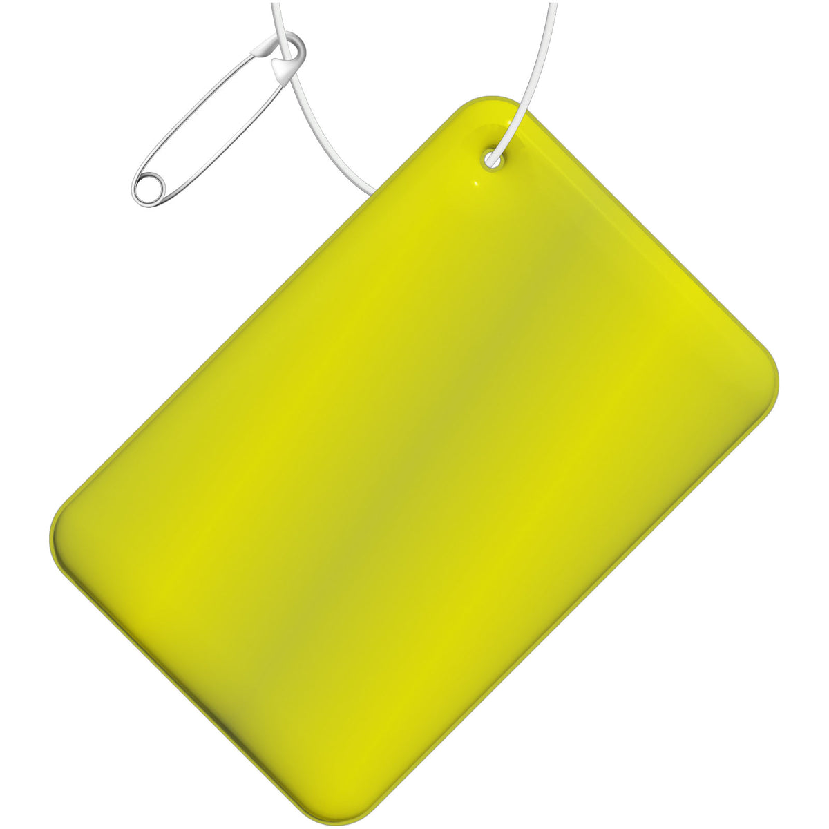RFX™ H 10 Rechteckiger, reflektierender TPU Anhänger, klein – Neongelb