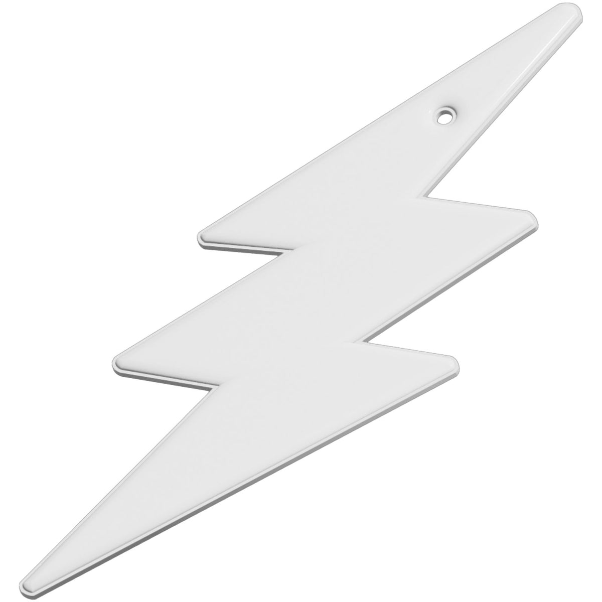 RFX™ H 10 Reflektierender PVC Anhänger Blitz – Weiss