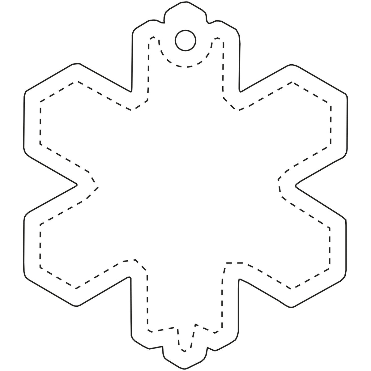RFX™ H 10 Reflektierender TPU Anhänger Schneeflocke – Weiss