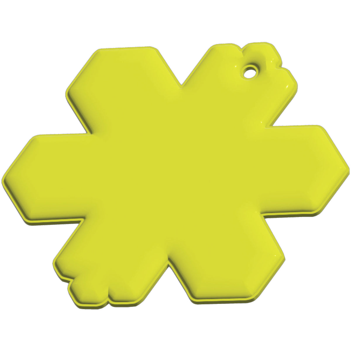 RFX™ H 10 Reflektierender TPU Anhänger Schneeflocke – Neongelb