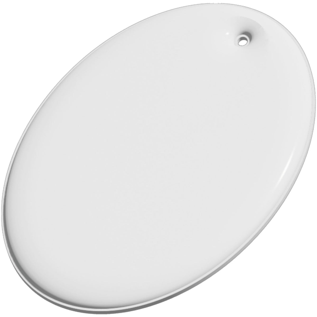 RFX™ H 12 ovaler reflektierender TPU Anhänger – Weiss