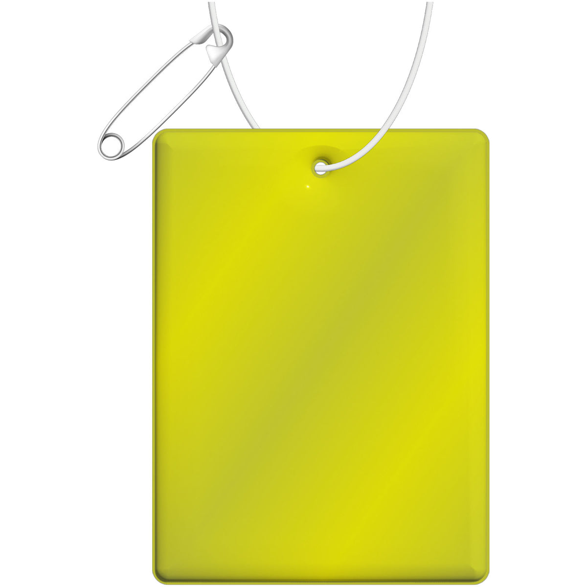 RFX™ rH 12 echteckiger reflektierender PVC Anhänger groß – Neongelb