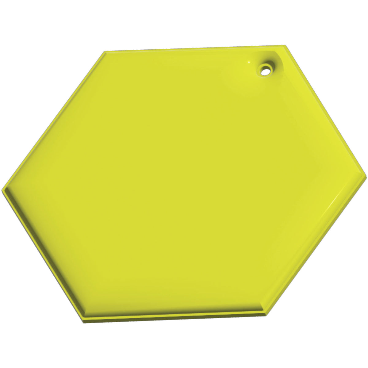 RFX™ H 12 sechseckiger reflektierender TPU Anhänger – Neongelb