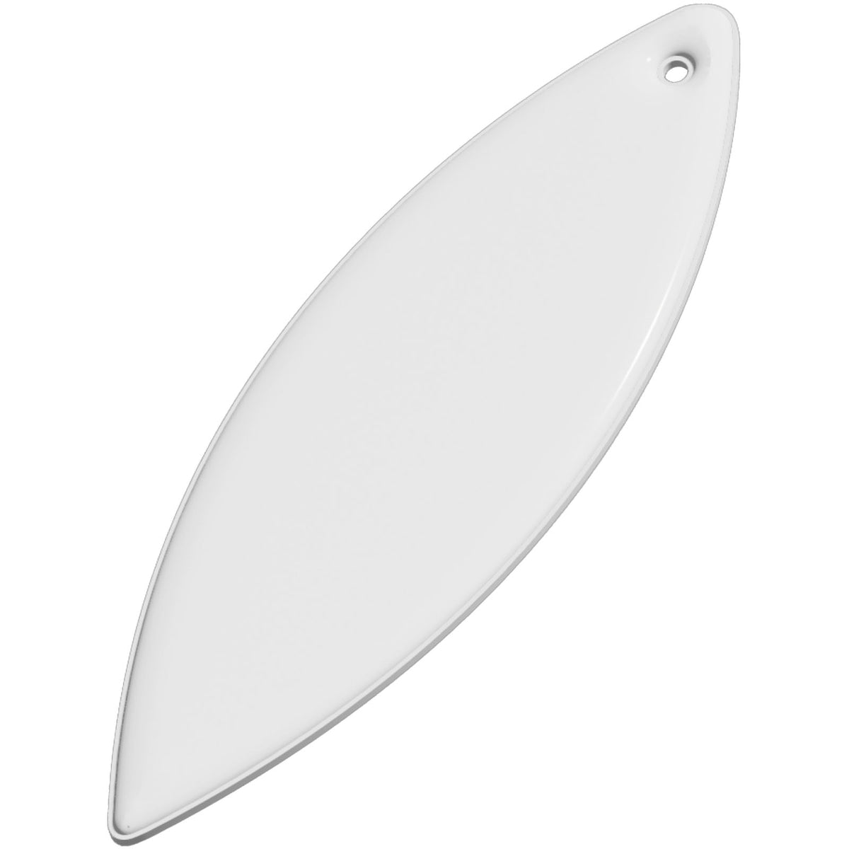 RFX™ H 12 ellipsenförmiger reflektierender TPU Anhänger – Weiss