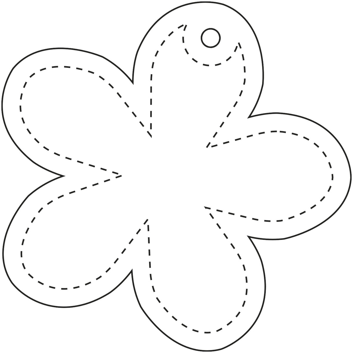 RFX™ H 13 reflektierender PVC Anhänger Blume – Weiss