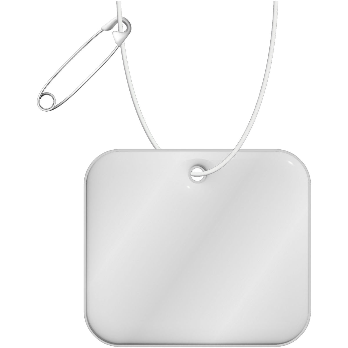 RFX™ H 20 rechteckiger reflektierender PVC Anhänger XL – Weiss