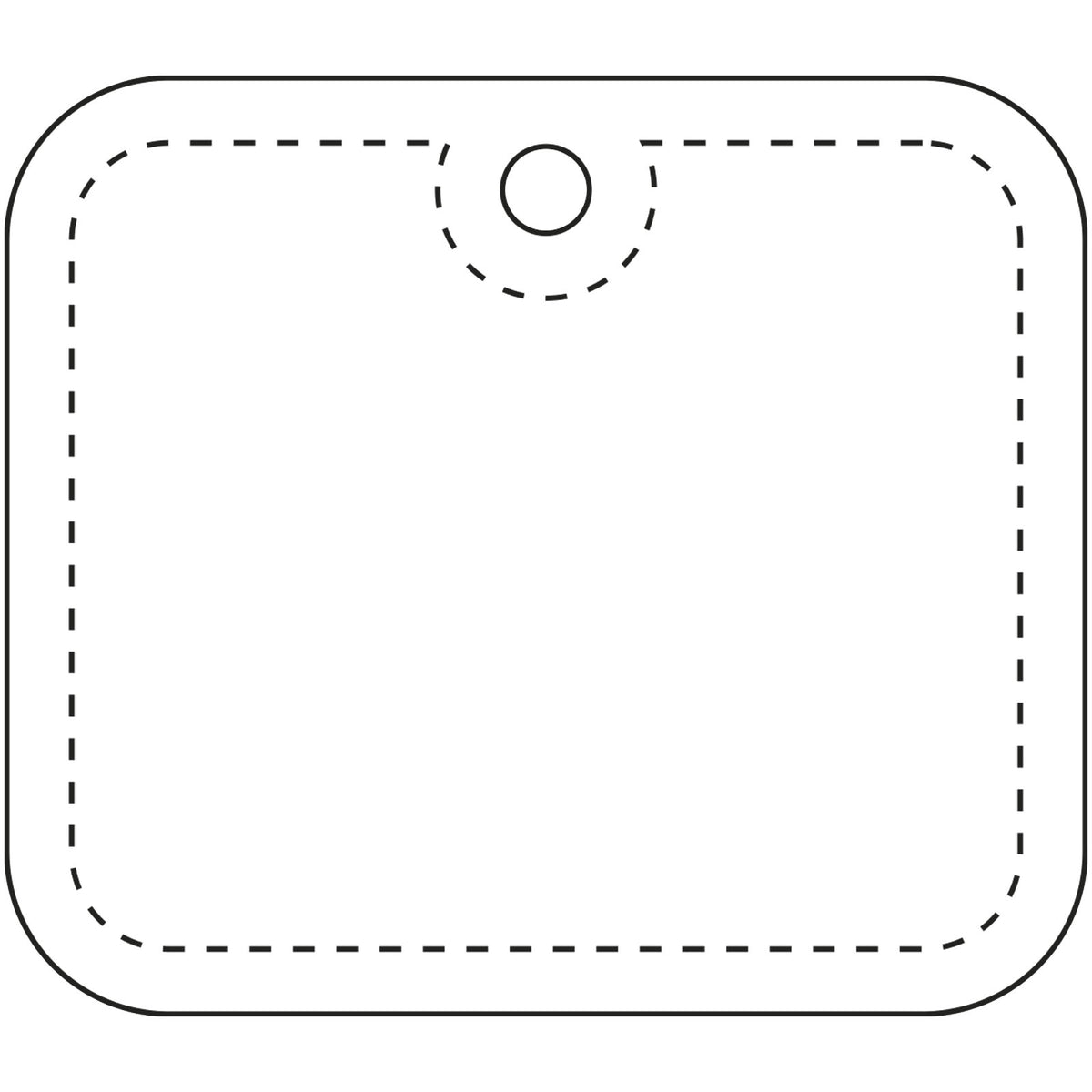 RFX™ H 20 rechteckiger reflektierender PVC Anhänger XL – Weiss
