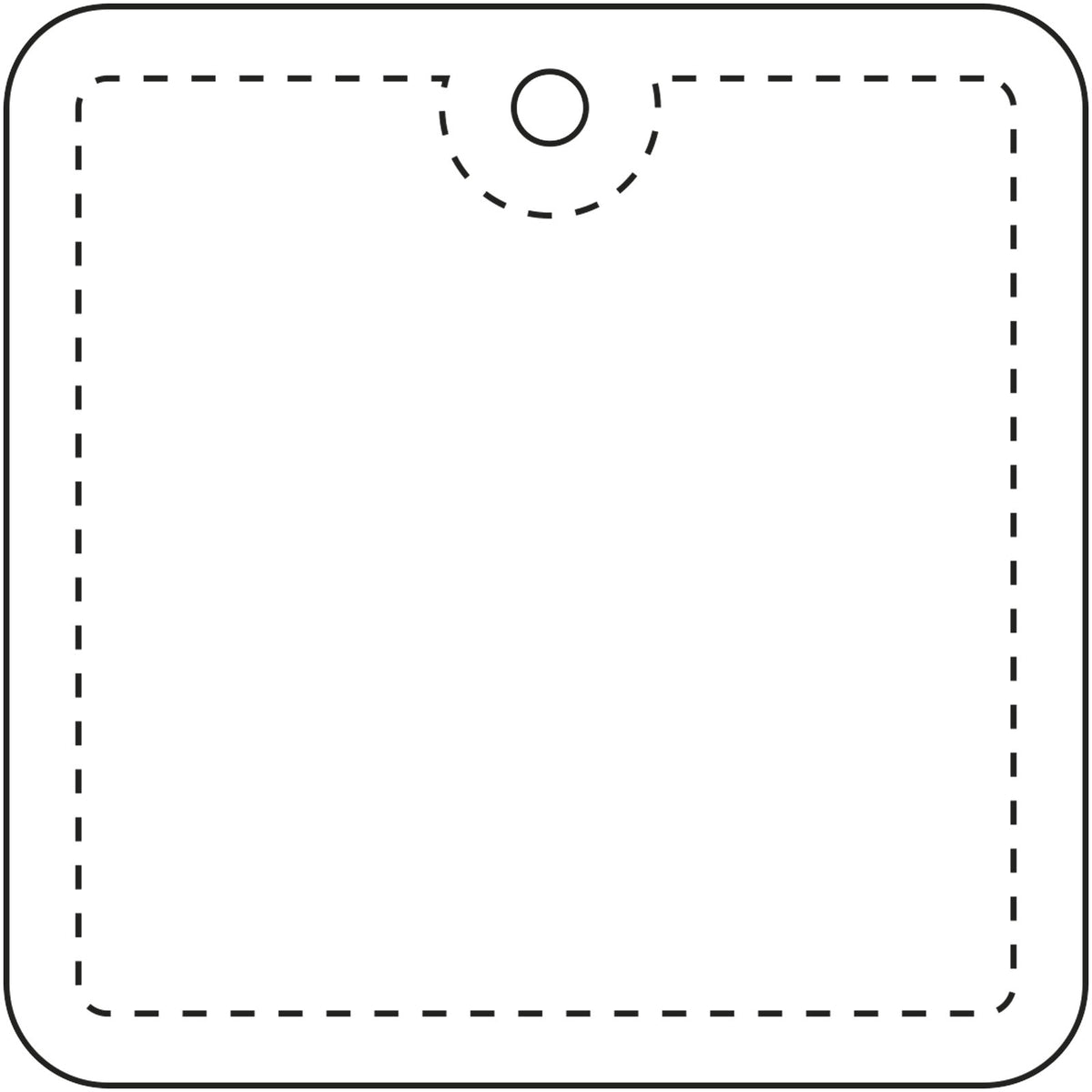 RFX™ H 20 quadratischer reflektierender PVC Anhänger – Weiss