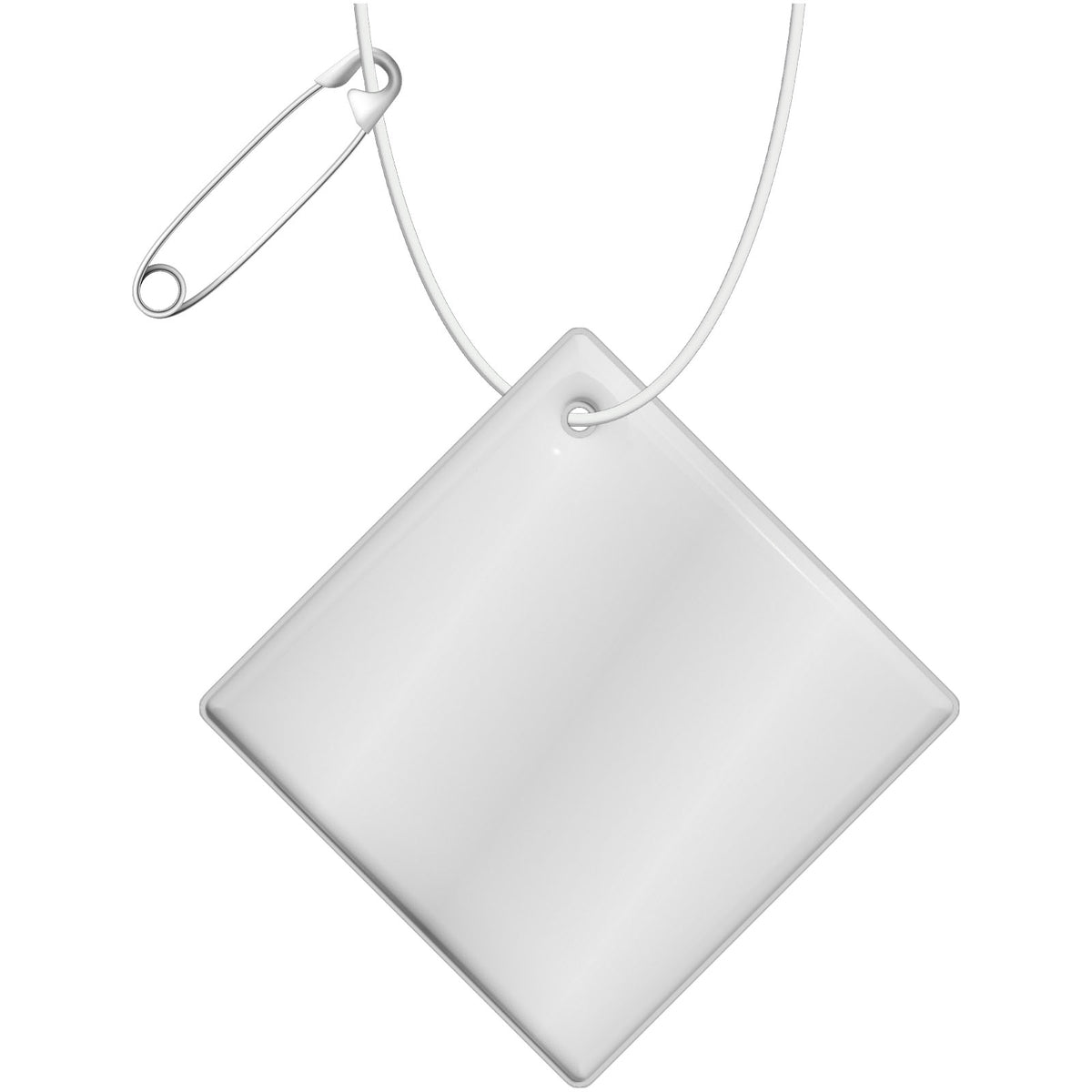 RFX™ H 20 Diamant reflektierender PVC Anhänger groß – Weiss