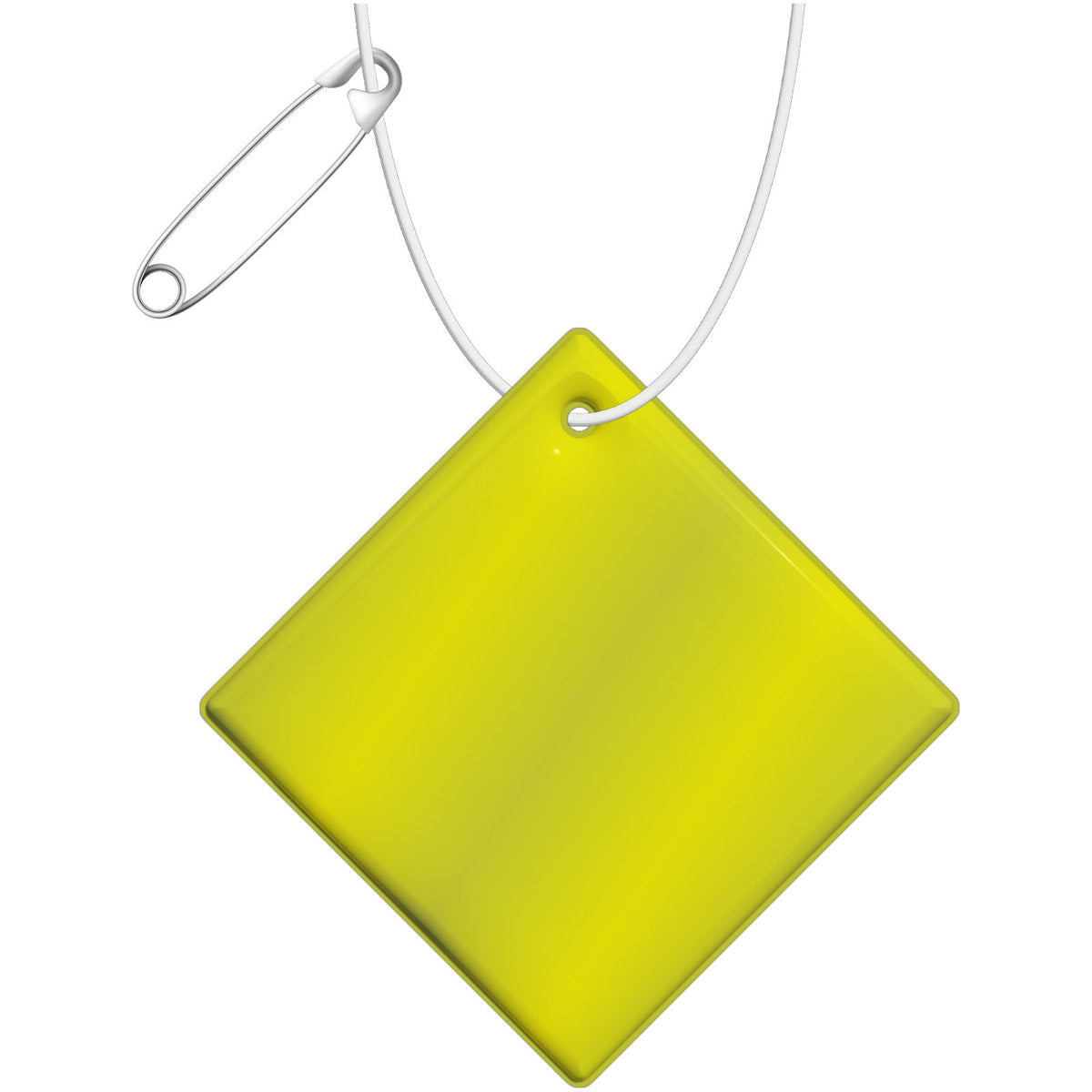 RFX™ H 20 Diamant reflektierender PVC Anhänger groß – Neongelb