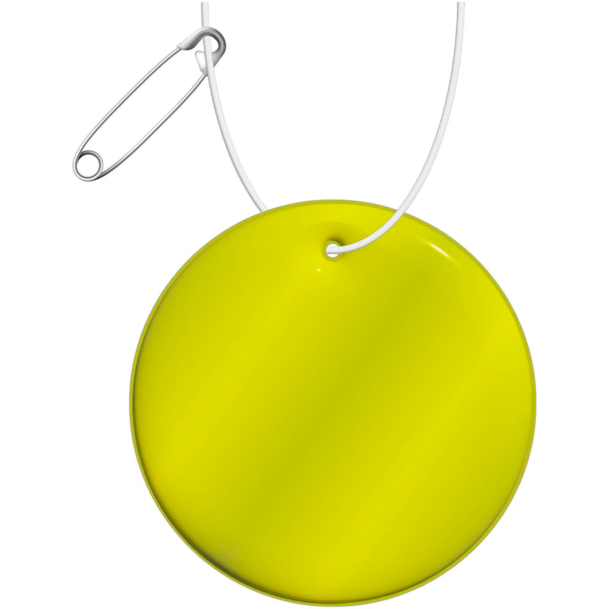 RFX™ H 16 runder, leichter, reflektierender PVC Anhänger, medium – Neongelb