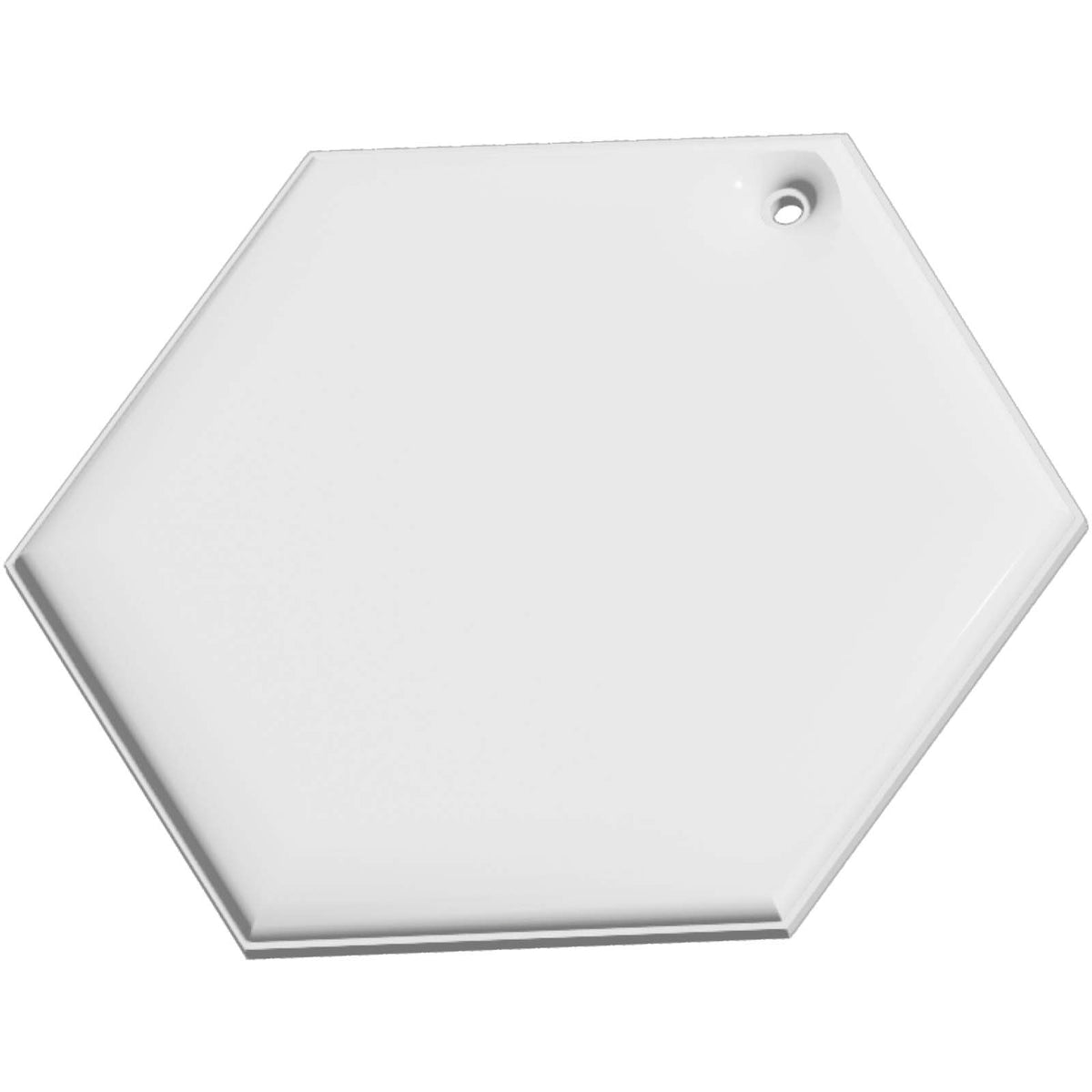 RFX™ H 12 sechseckiger, leichter, reflektierender PVC Anhänger – Weiss