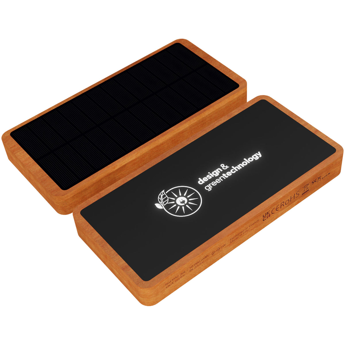 SCX.design P32 Solar Powerbank 10.000 mAh mit Leuchtlogo