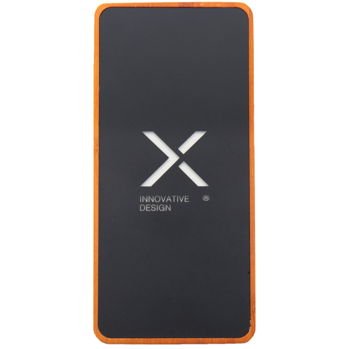 SCX.design P48 10.000 mAh magnetische 15W Powerbank aus Holz mit Leuchtlogo – Holz / Schwarz