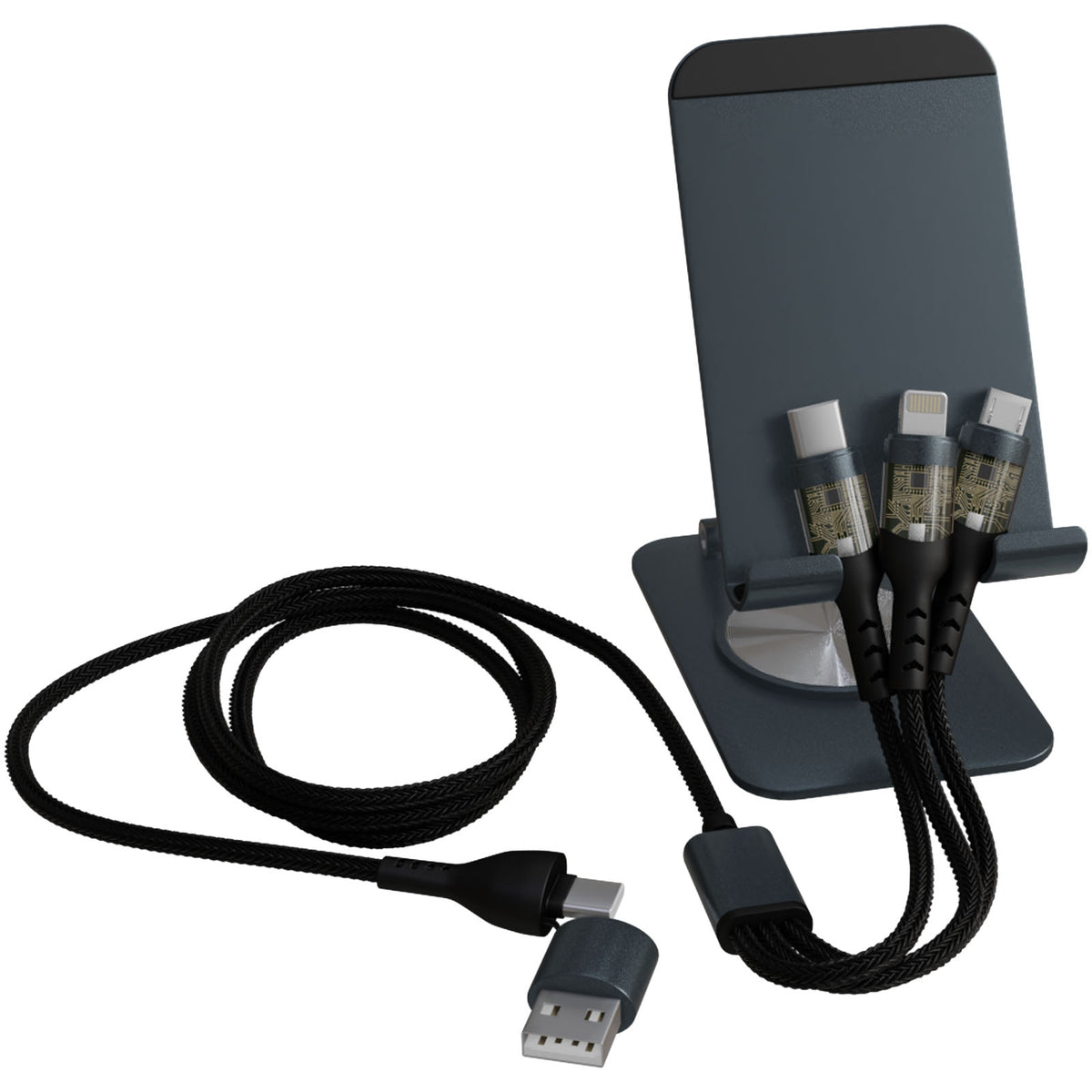 SCX.design O32 faltbare Telefonladestation mit 3 in 1 Ladekabel