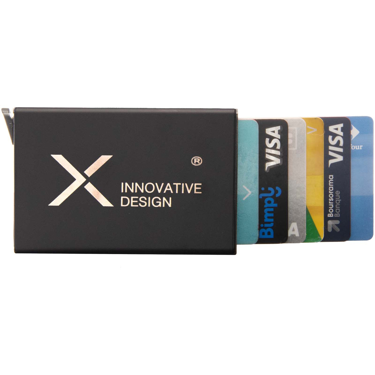 SCX.design O35 Magnetischer RFID Kartenhalter – Schwarz