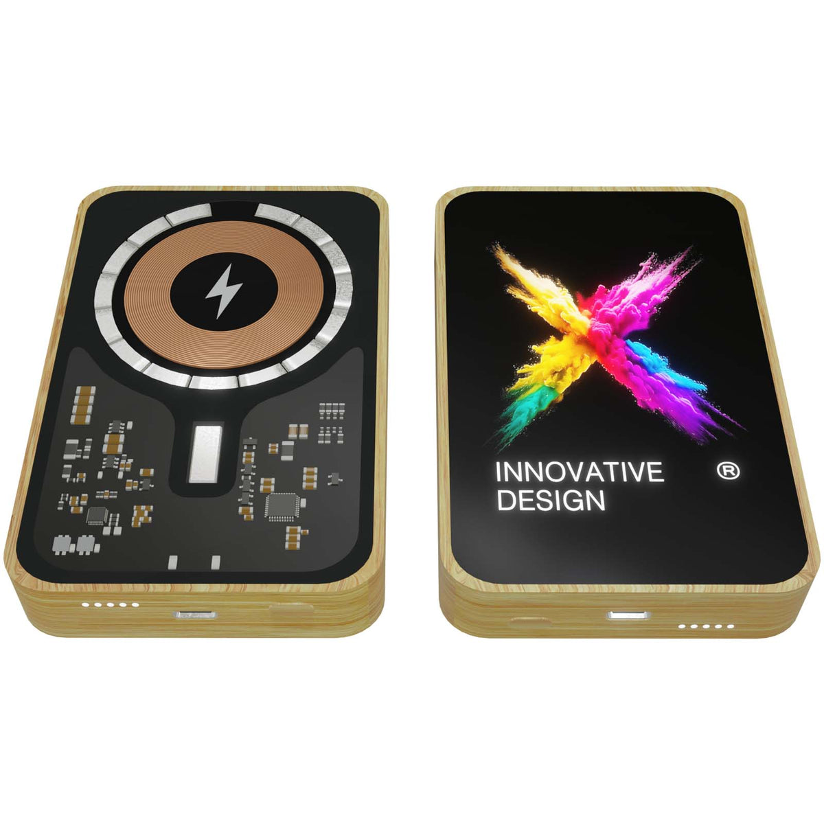 SCX.design P26 15W 5000 mAh MagSafe Powerbank aus Holz – Holz