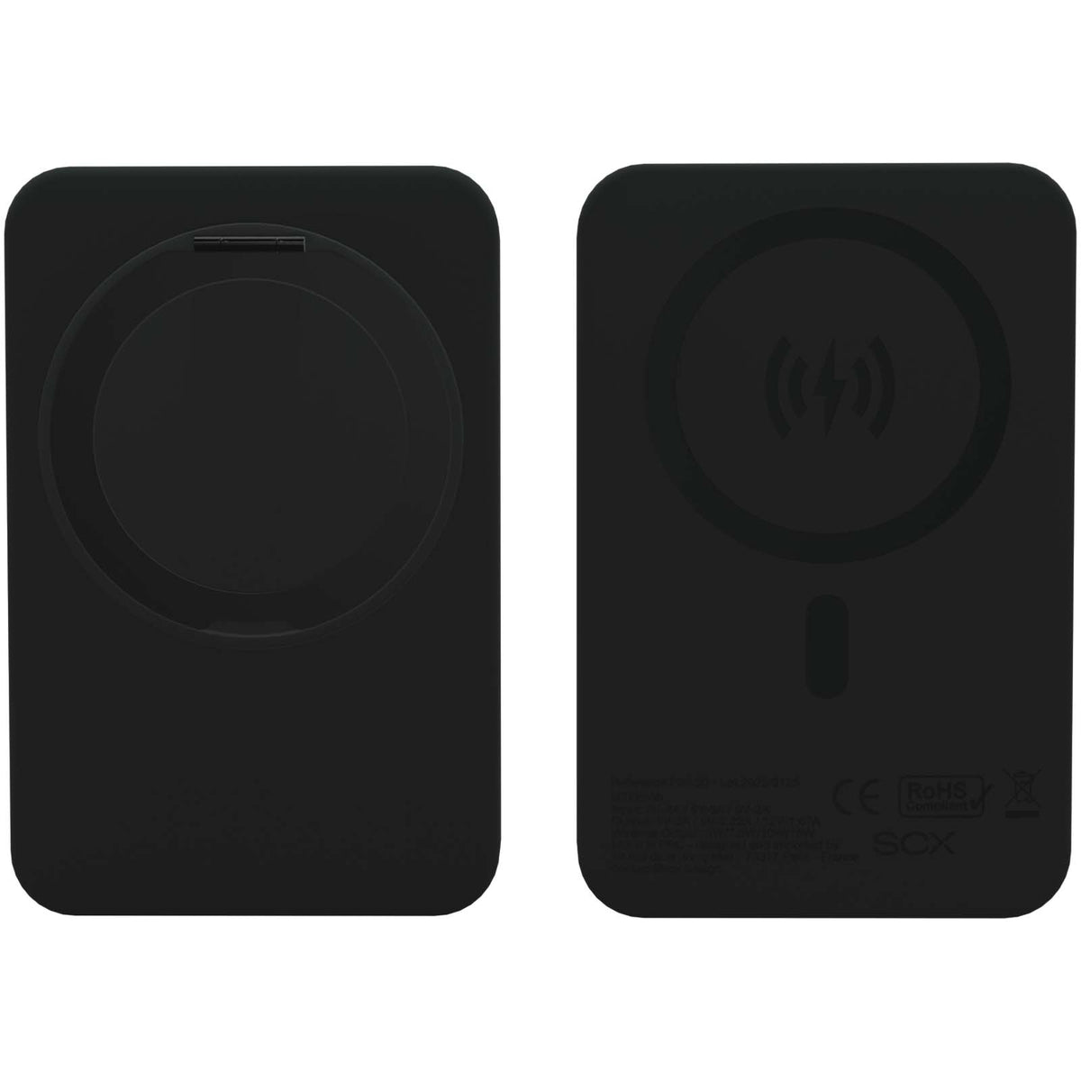SCX.design P28 5000 mAh Powerbank mit Klappring – Schwarz