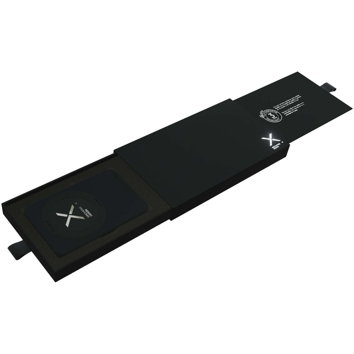 SCX.design P28 5000 mAh Powerbank mit Klappring – Schwarz