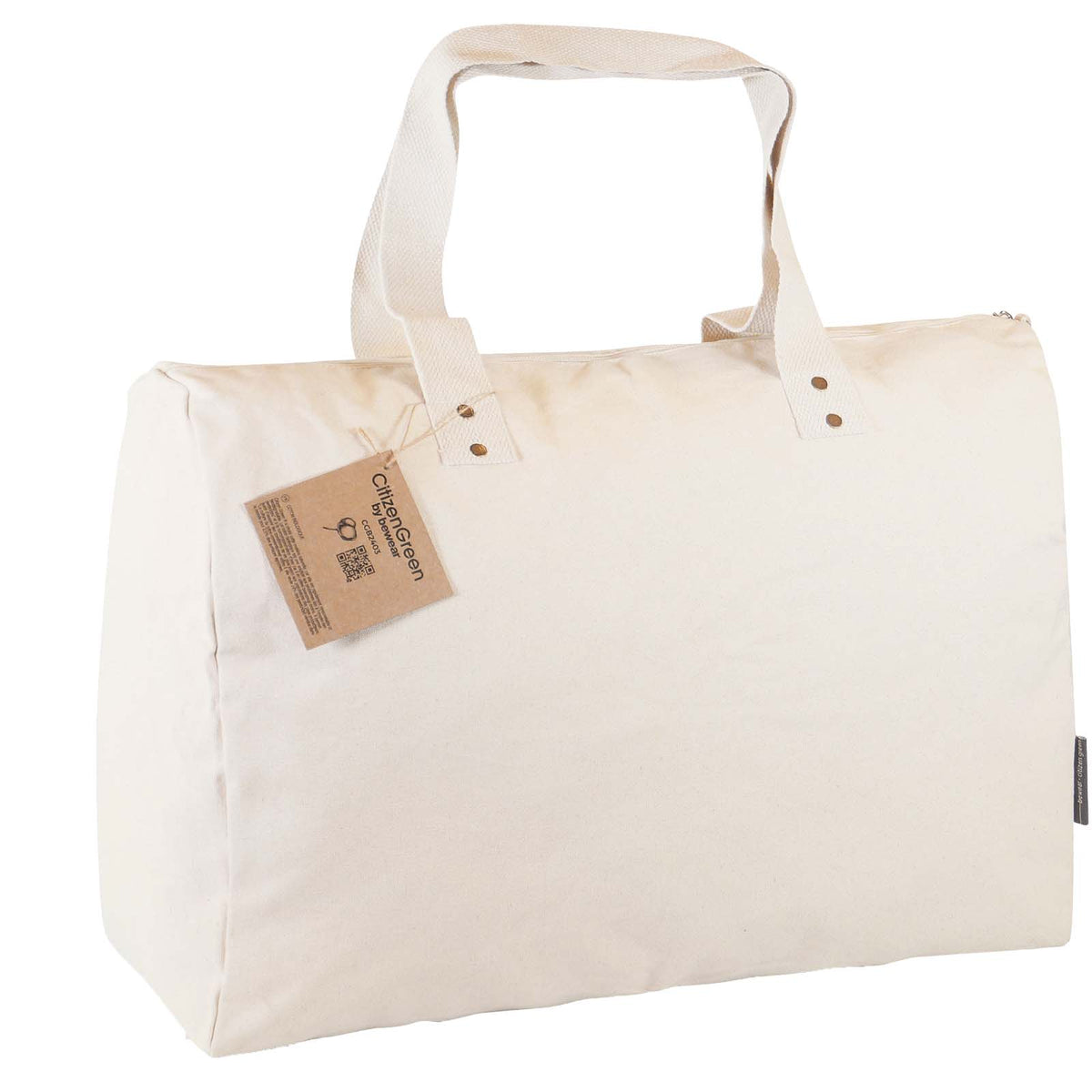 Combio Reisetasche und Beutel aus Baumwolle – Natur