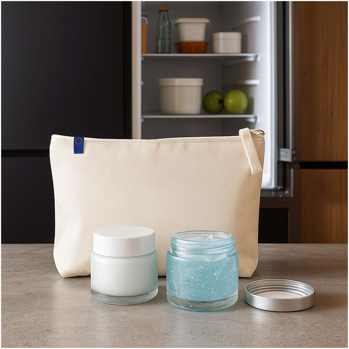 Iso isolierte Lunchtasche aus Baumwolle – Natur