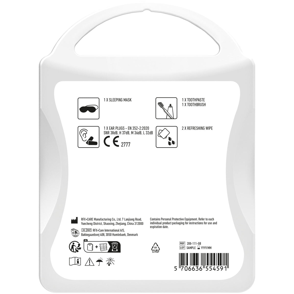 MyKit Flugzeug Reiseset – Transparent weiss