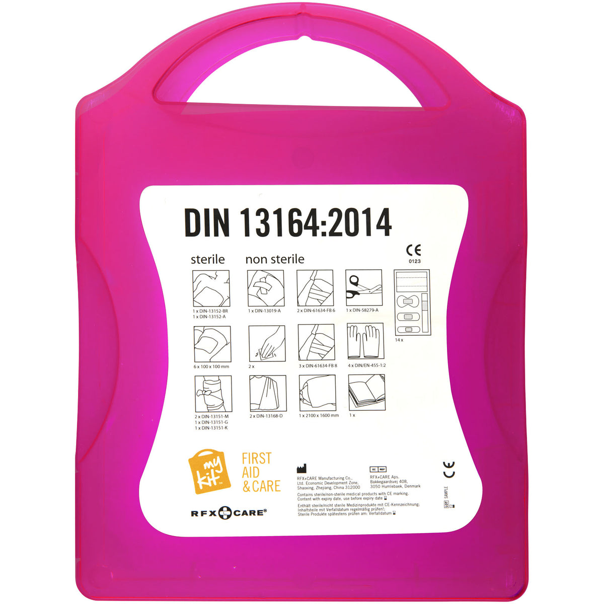 MyKit Erste Hilfe DIN 13164 – Transparent magenta