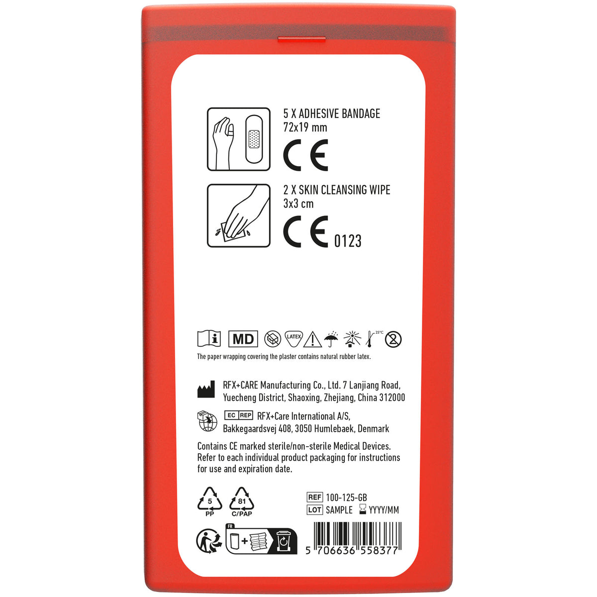 MiniKit Erste Hilfe – Transparent rot