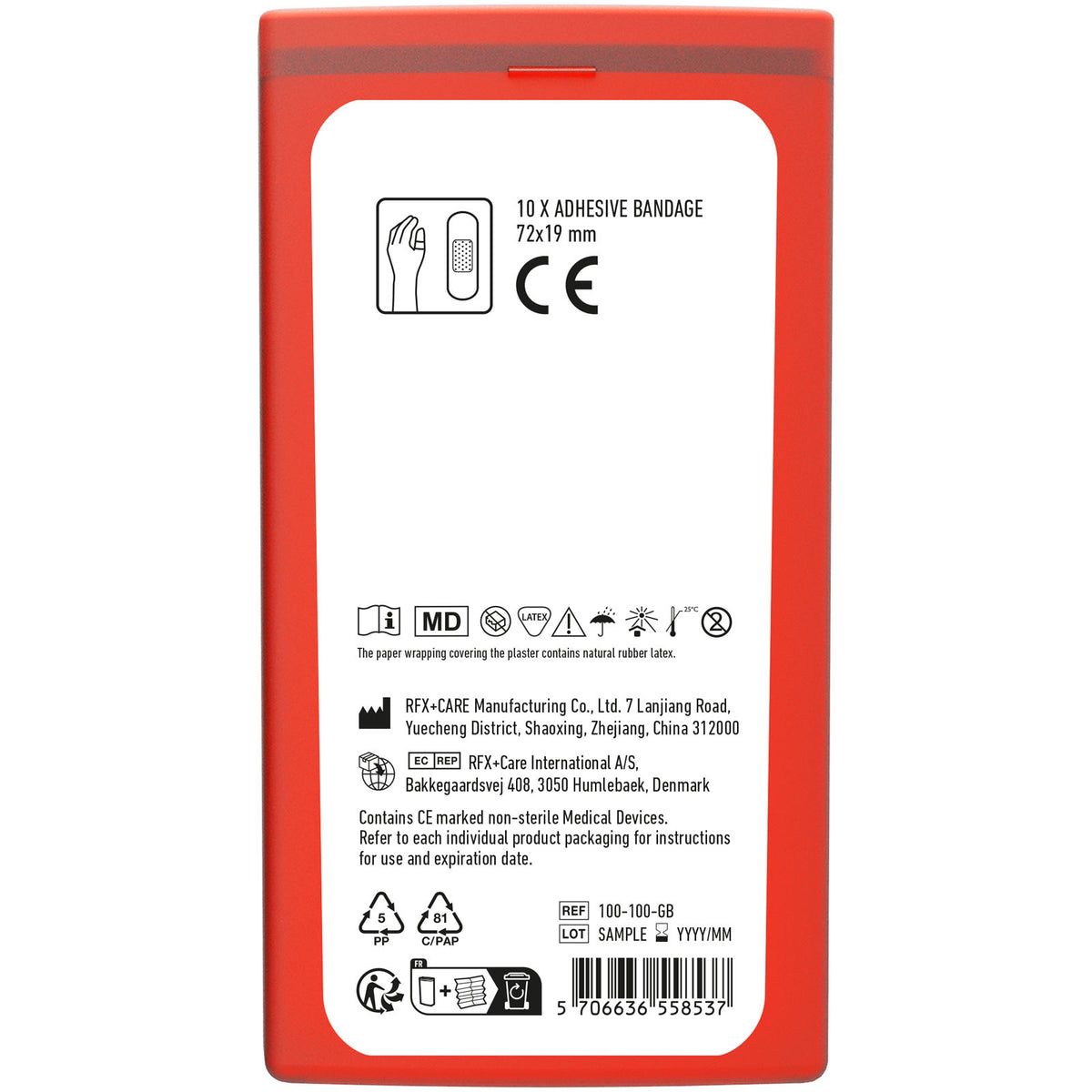 MiniKit Pflaster – Transparent rot