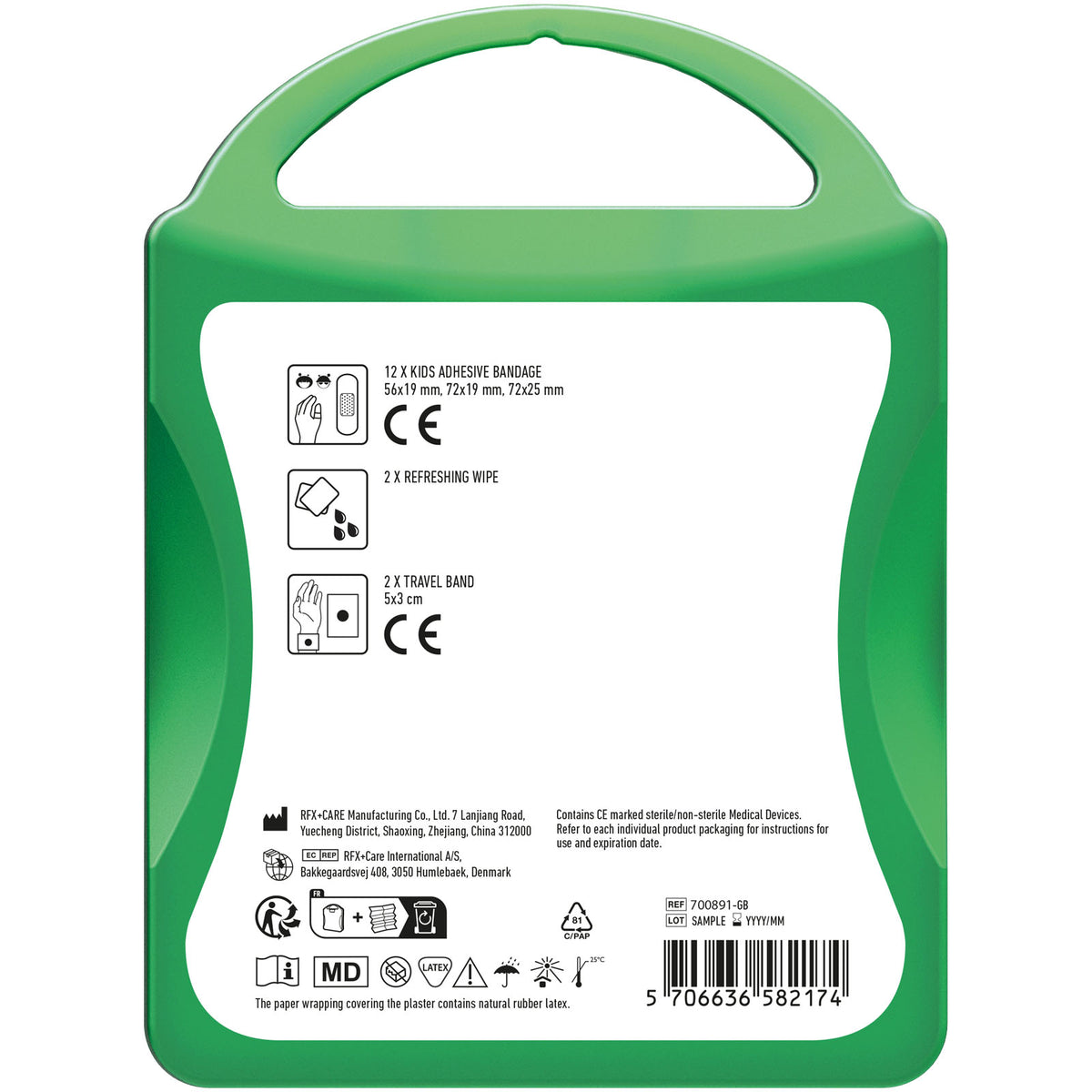 MyKit Kinderreiseset – Transparent grün