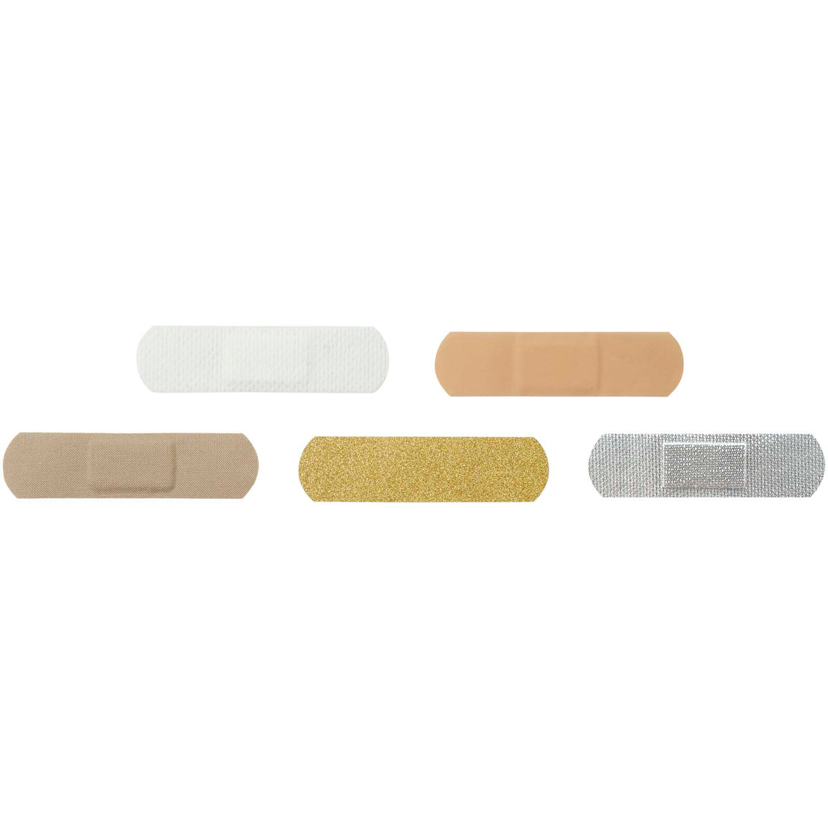 5 Pflaster mit vollfarbig bedrucktem Papierumschlag – Weiss