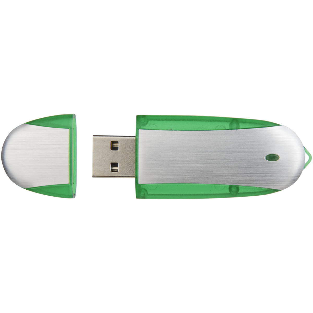 Memo USB Stick – Apfelgrün / Silber