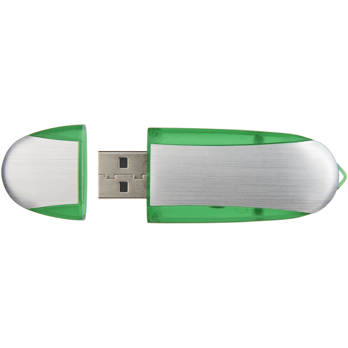 Memo USB Stick – Apfelgrün / Silber
