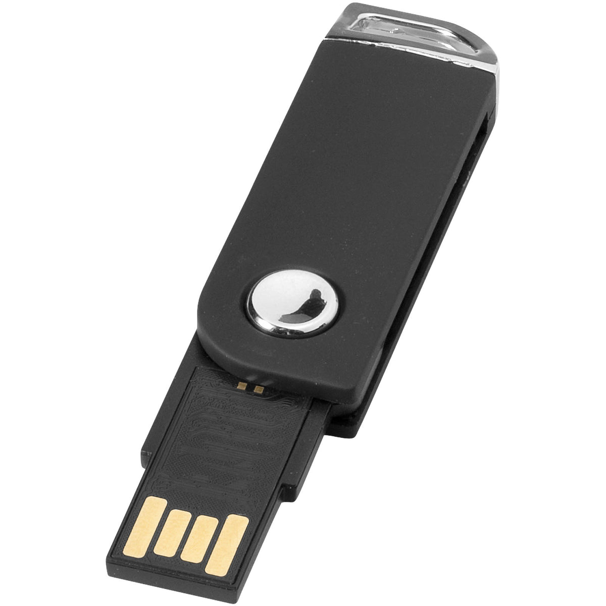 Swivel Rectangular USB Stick – Schwarz