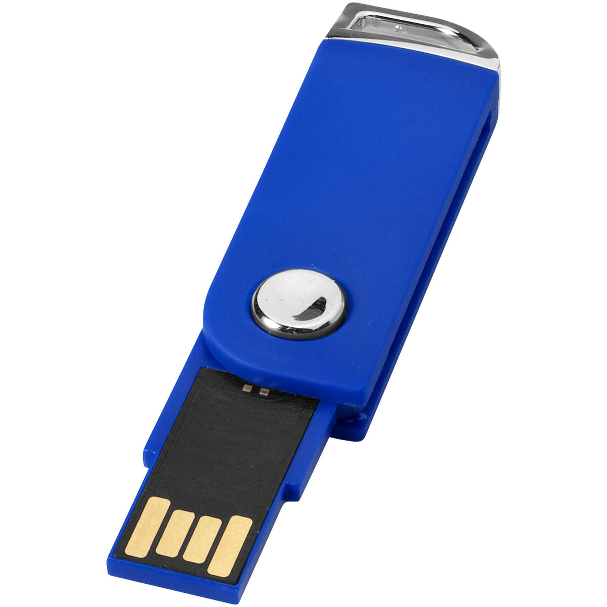 Swivel Rectangular USB Stick – Blau