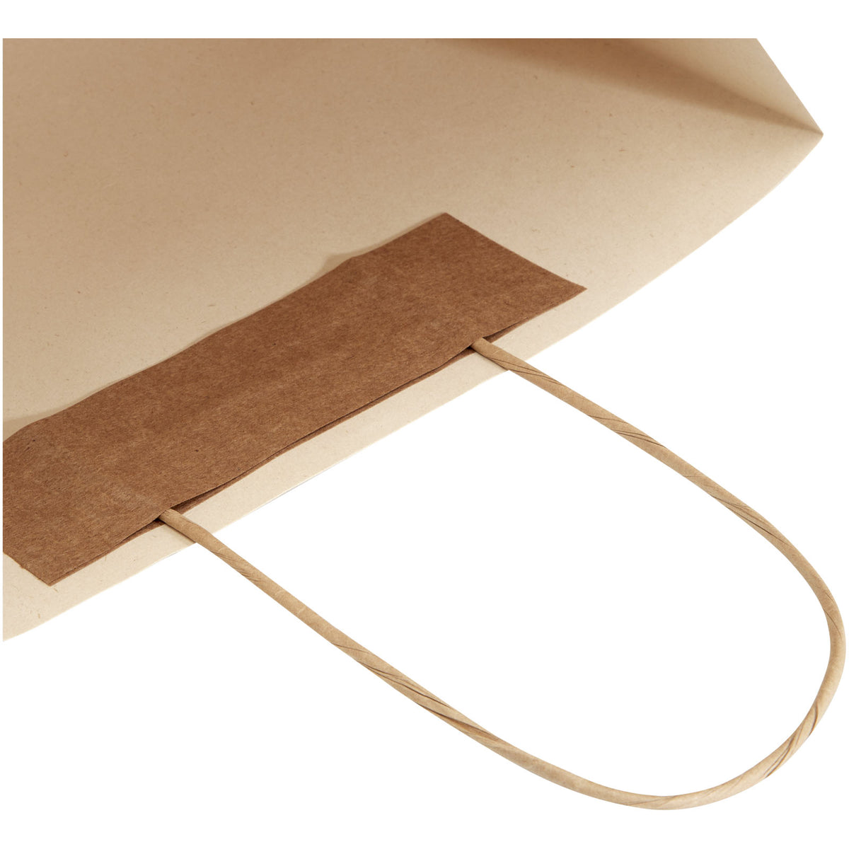 Papiertüte 150 /m² aus landwirtschaftlichen Reststoffen mit gedrehten Griffen, 31 × 12 × 25 cm – Offwhite