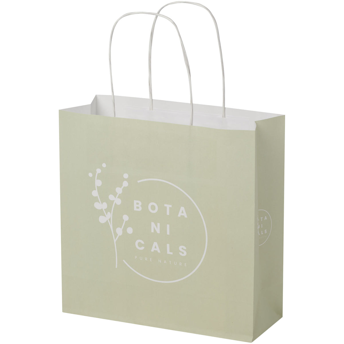 Kraftpapiertasche 120 /m² mit gedrehten Griffen, 24 × 9 × 24 cm