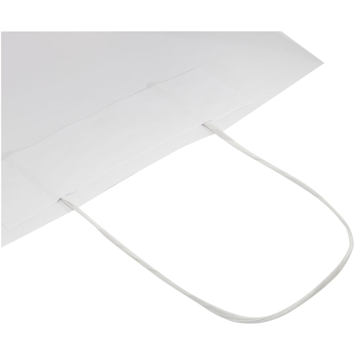 Kraftpapiertasche 120 /m² mit gedrehten Griffen, 24 × 9 × 24 cm – Weiss