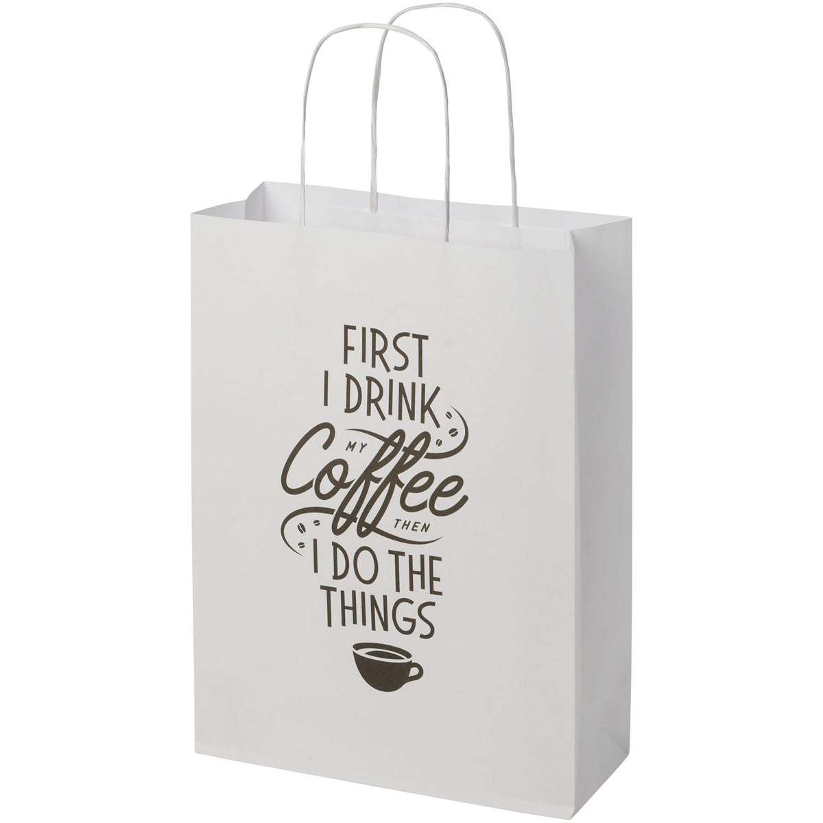 Kraftpapiertasche 120 g/m² mit gedrehten Griffen, 24 × 9 × 32 cm