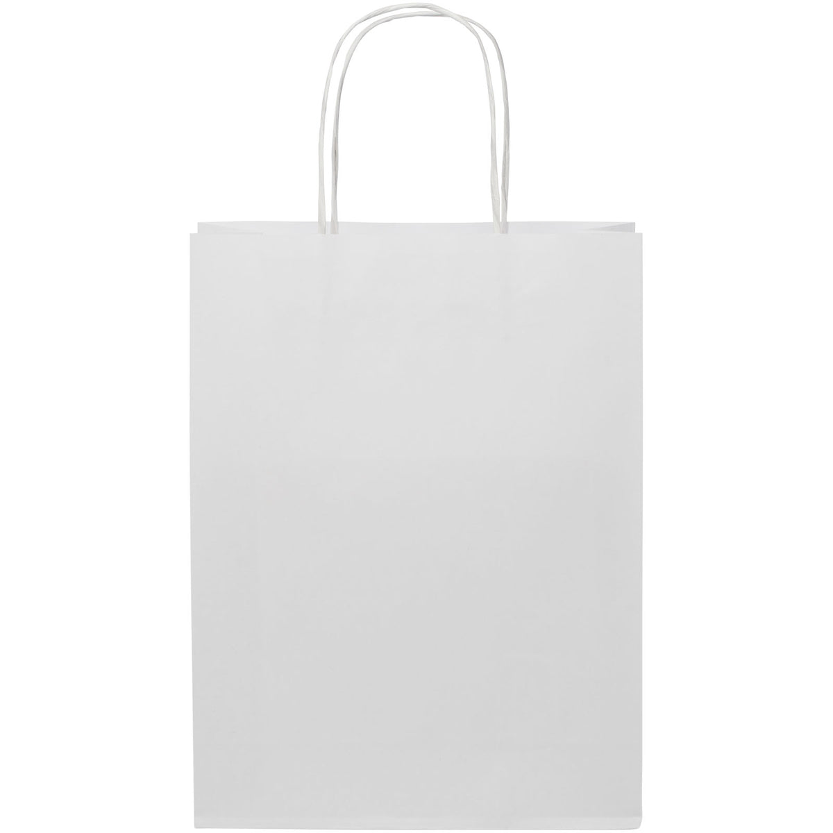 Kraftpapiertasche 120 g/m² mit gedrehten Griffen, 24 × 9 × 32 cm – Weiss