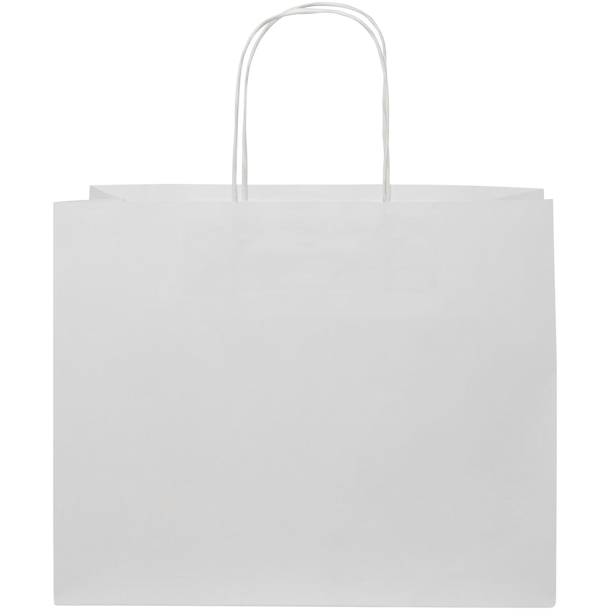 Kraftpapiertasche 120 g/m² mit gedrehten Griffen, 31 × 12 × 25 cm – Weiss