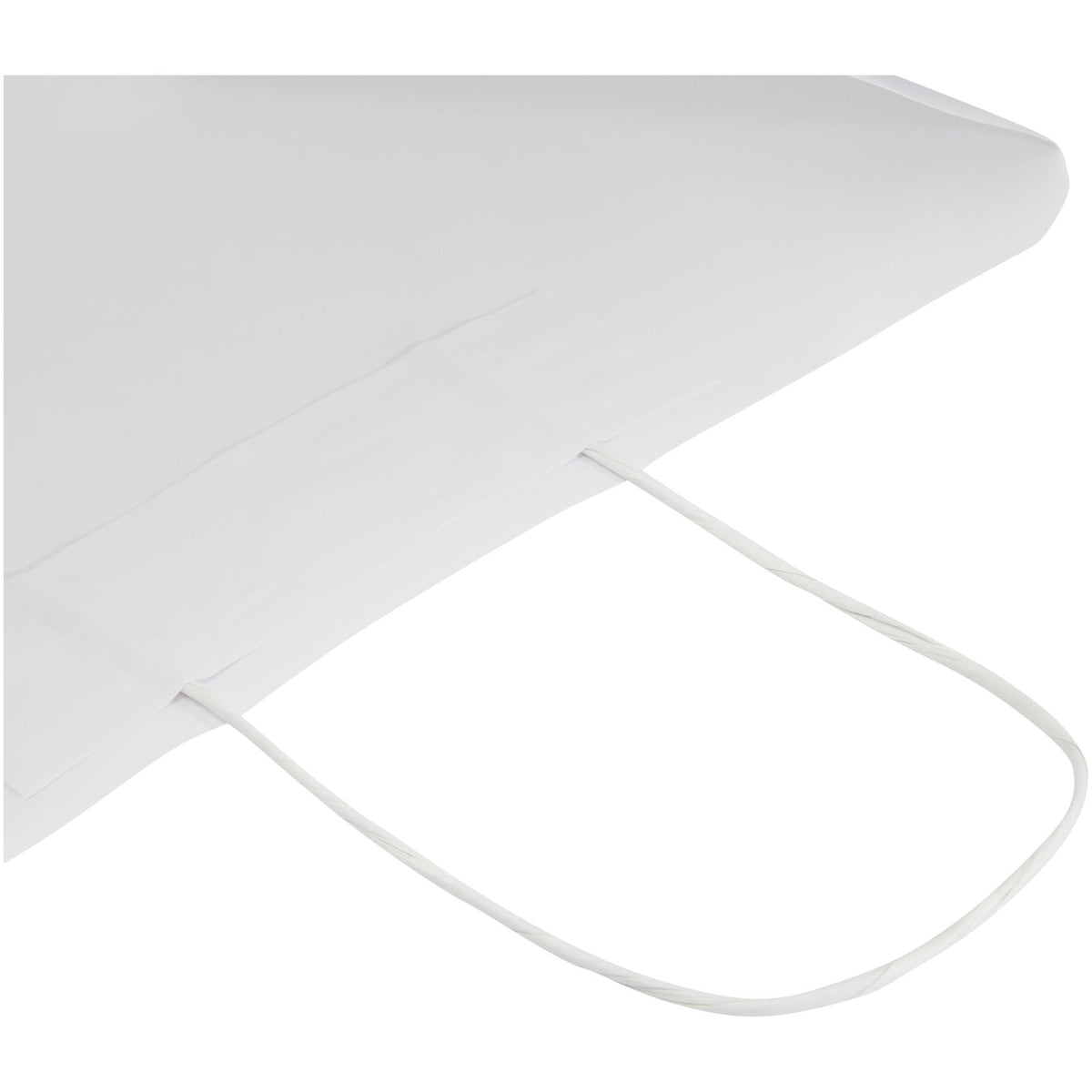 Kraftpapiertasche 120 g/m² mit gedrehten Griffen, 31 × 12 × 31 cm – Weiss
