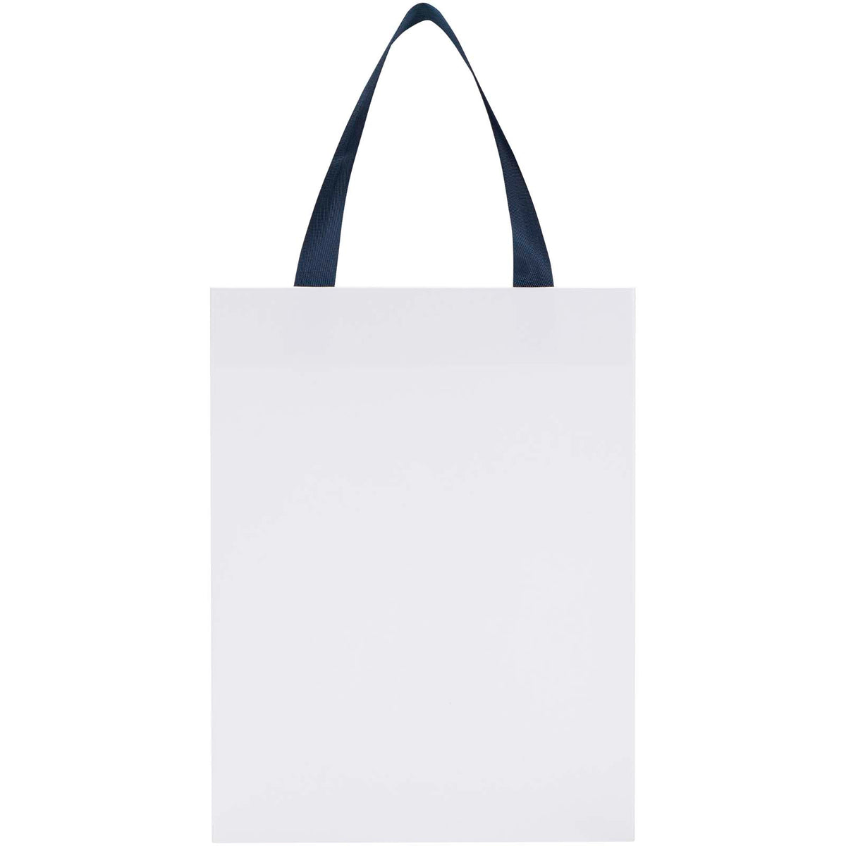 Smartfold Papiertüte, 210 g/m², mit Bandgriffen und Glanzlaminierung, 24 x 10 x 32 cm – Blau