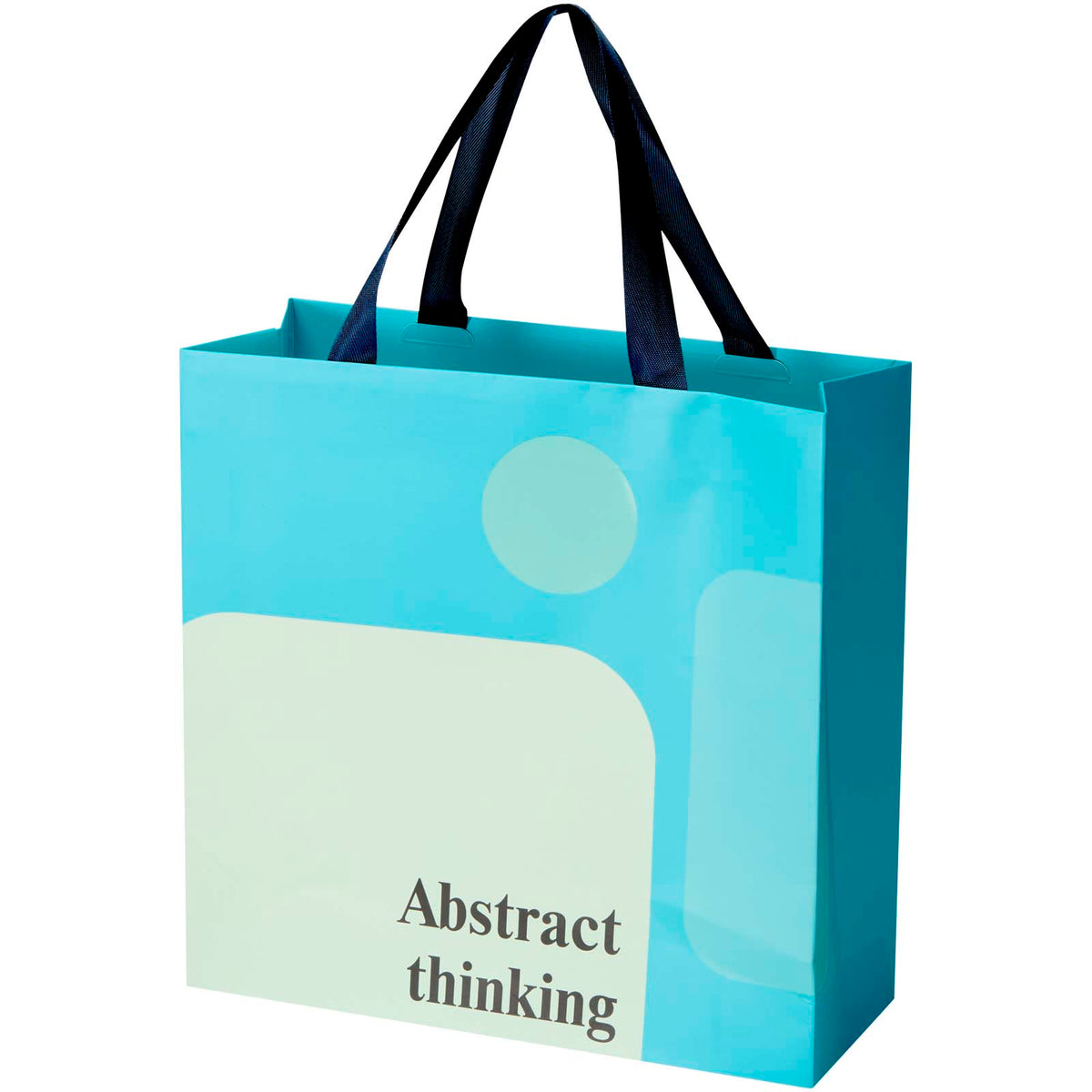 Smartfold Papiertüte, 210 g/m², mit Bandgriffen und Glanzlaminierung, 31 x 12 x 31 cm – Blau