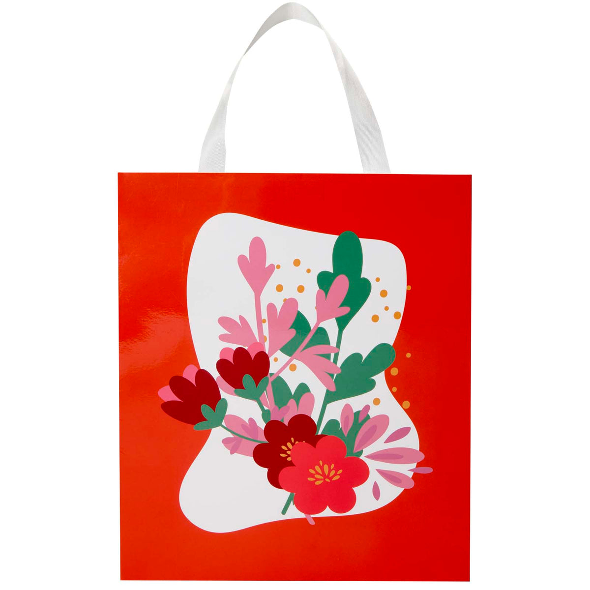 Smartfold Papiertüte, 210 g/m², mit Bandgriffen und Glanzlaminierung, 31 x 12 x 39 cm – Weiss