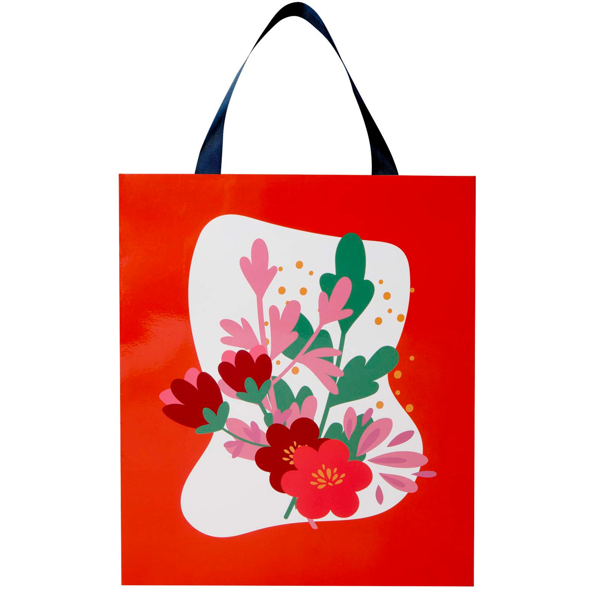 Smartfold Papiertüte, 210 g/m², mit Bandgriffen und Glanzlaminierung, 31 x 12 x 39 cm – Blau