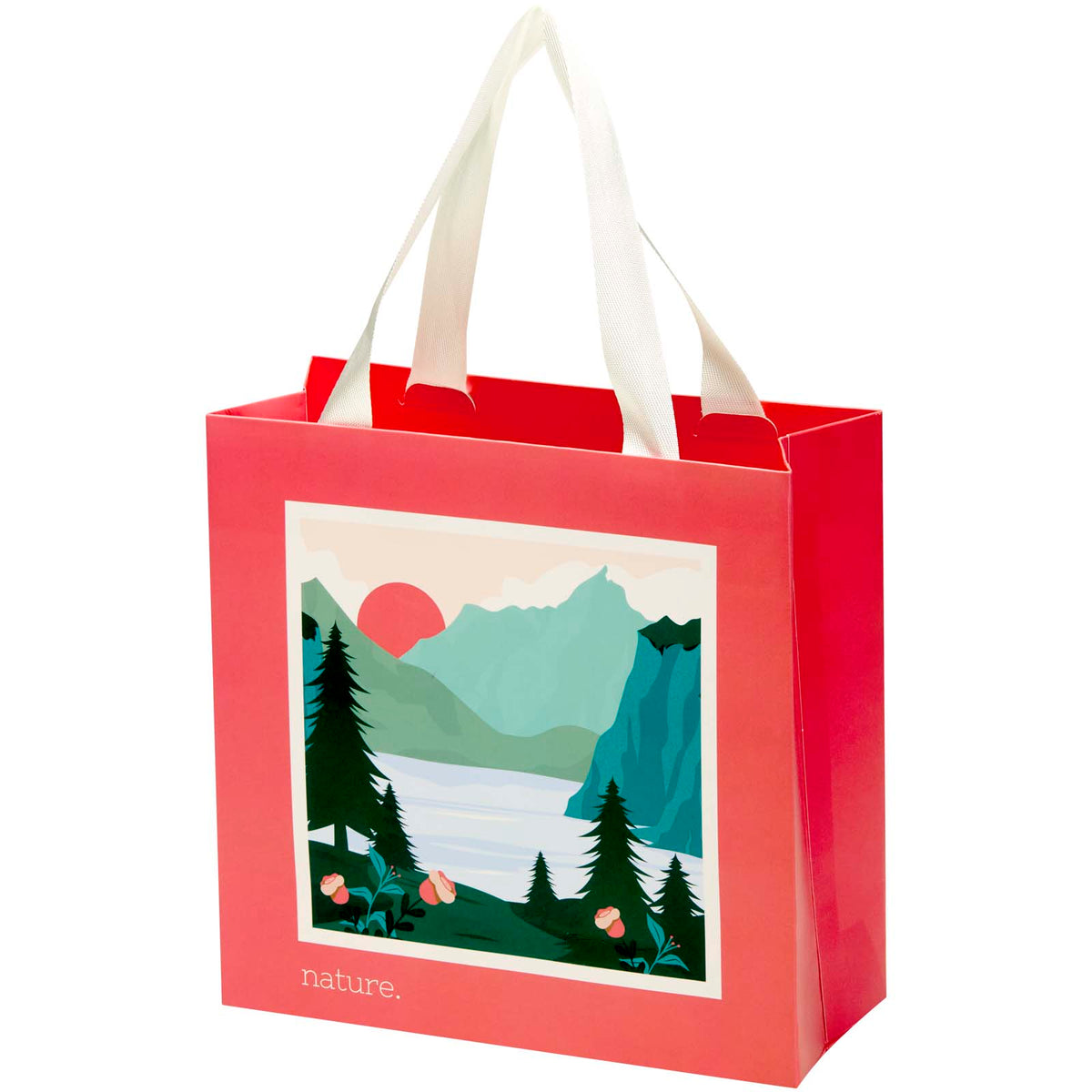 Smartfold Papiertüte, 210 g/m², mit Bandgriffen und matter Laminierung, 24 x 10 x 24 cm