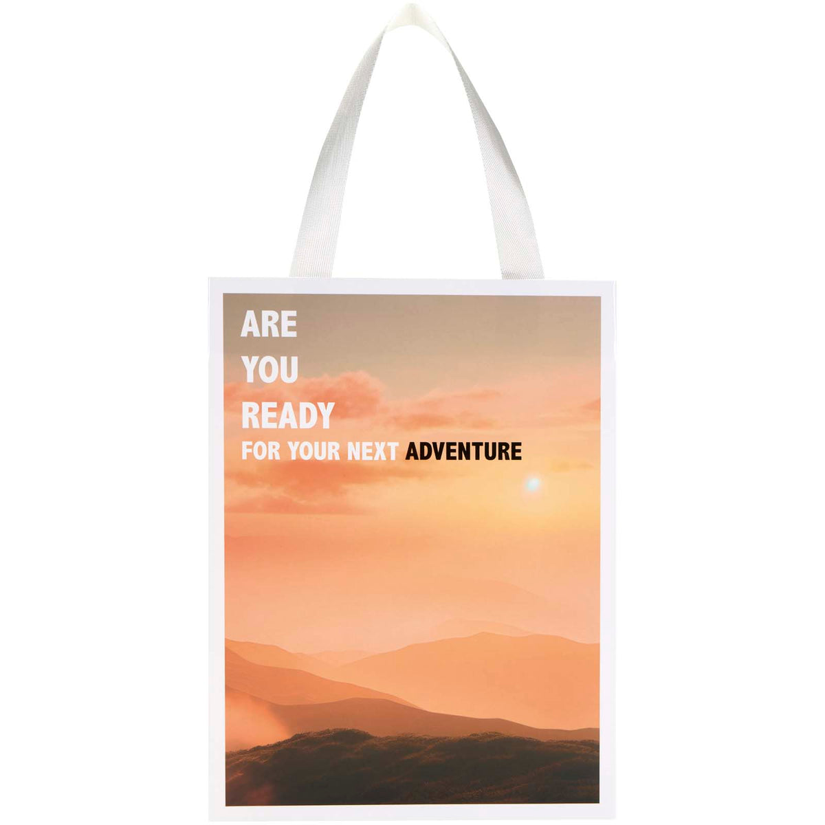 Smartfold Papiertüte, 210 g/m², mit Bandgriffen und matter Laminierung, 24 x 10 x 32 cm – Weiss