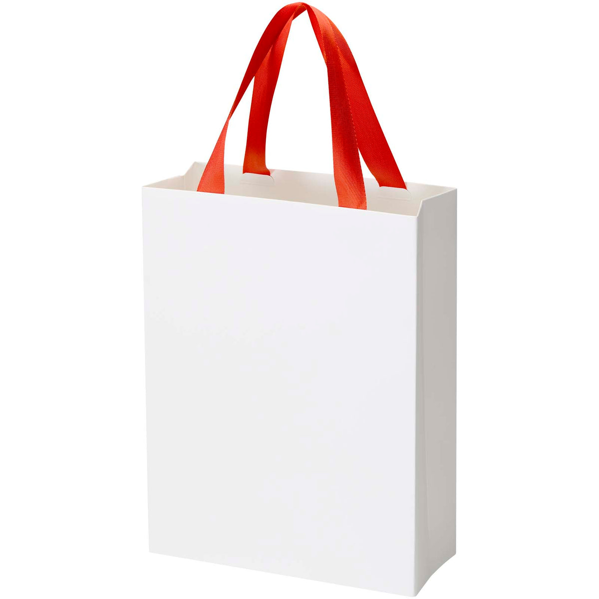 Smartfold Papiertüte, 210 g/m², mit Bandgriffen und matter Laminierung, 24 x 10 x 32 cm – Rot